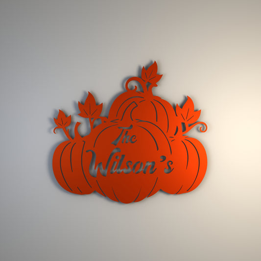 Personalized Pumpkin Door Hanger