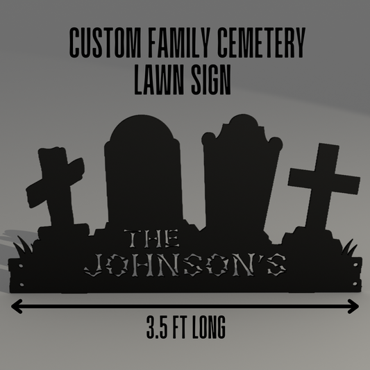 Custom Family Cemetery Lawn Sign